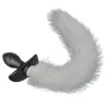 Kinky Puppy Plug vibrant avec Queue blanche Tail Curve 9 x 3.7cm Queue 30cm